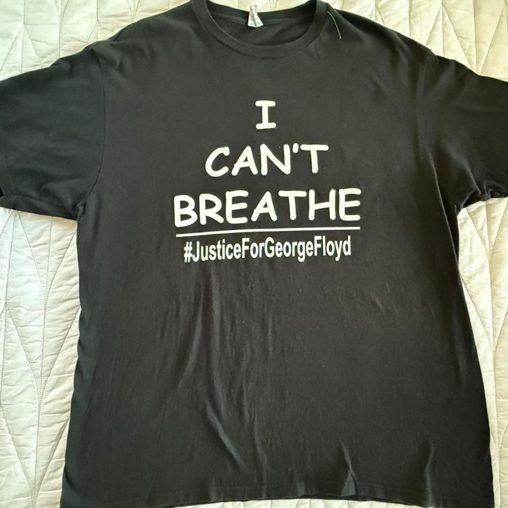 Optima T-Shirt Mens 2XL Black Excellent Black Lives Matter George Floyd Graphic